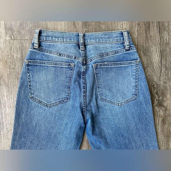 NWT Pacsun Vintage Icon Jeans 22 High Rise Skinny Distressed Denim Pants Raw Hem - Picture 4 of 6